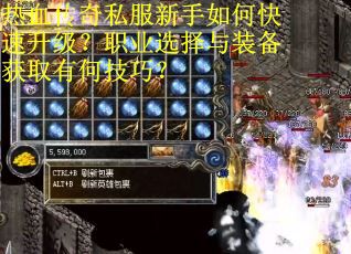 热血传奇私服新手如何快速升级？职业选择与装备获取有何技巧？